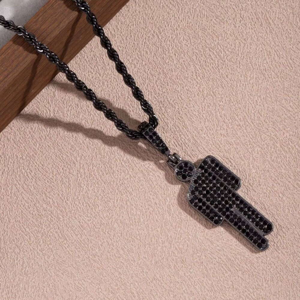 Billie Eilish Necklace - Black Blohsh Necklace - Concert Necklace - Music - Y2K